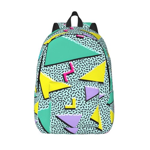 GVGOAGL Retro 80s 90s 80'S 90'S Fashion Backpack for Girls Boys Women Lightweight Canvas Bookbag Casual Daypack for Travel Outdoor Camping, 15 Inches