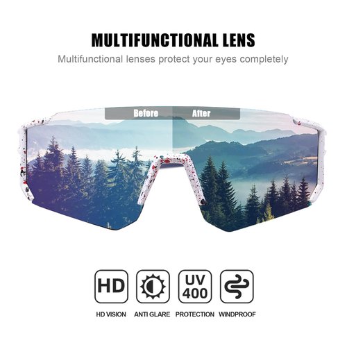 Disflmm Kids Sunglasses, Youth Baseball Sunglasses Boys Girls Softball Cycling UV400 Protection Sun Glasses Big Frame Goggles