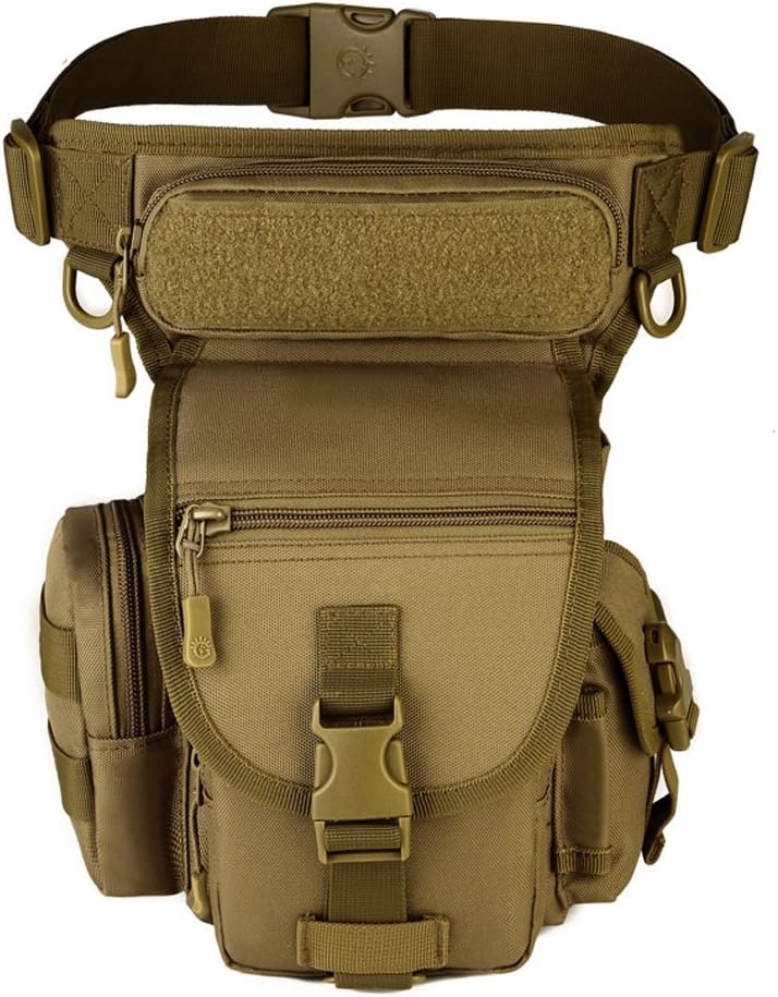 Nylon Drop Leg Bag Hiking Waist Pack for Men Women Tactical Motorcycle Bike Cycling Riding Travel Outdoor Sports Fanny Pouch