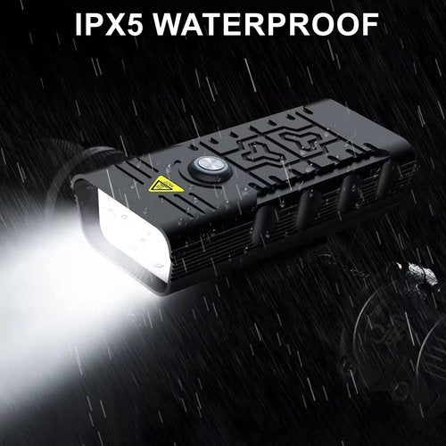 1800 Lumen Bike Lights, 5 LED Bike Light for Night Riding, USB-C Rechargeable Bicycle Light, 4 Modes, IPX5 Waterproof Bicycle Headlight for Adult Kid Mountain