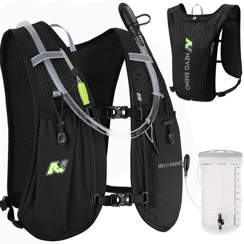 N NEVO RHINO Running Vest,Hydration Vest 5L with 1.5L Water Bladder,Lightweight Hydration Pack Water Backpack for Hiking Race