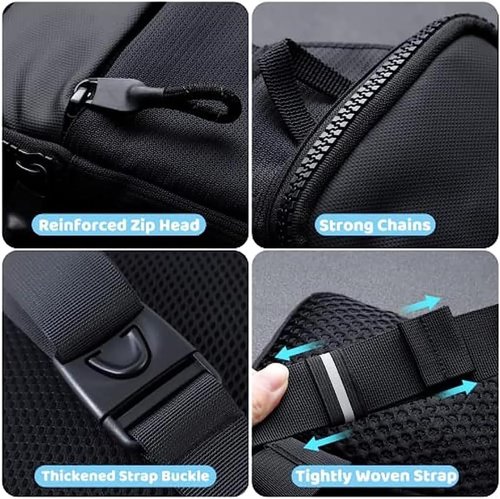 JMMDY Small Sling Bag for Women and Men, mini Crossbody Bags Trendy with Extended Strap, Lightweight Chest Bag (Black)