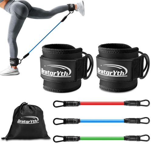 Ankle Resistance Bands, Ankle Bands for Working Out with Cuffs, Workout Equipment for Women Legs and Glutes, Exercise Resistance Bands for Legs Butt Lift Ankle Strap with Exercise Bands