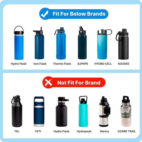 Bluwing Auto Flip Lid for Hydro Flask 12 16 18 20 32 40 64oz Wide Mouth Water Bottles, Replacement Lid Cap with Button Lock for Thermoflask, koodee, Iron Flask and Other Wide Mouth Bottles
