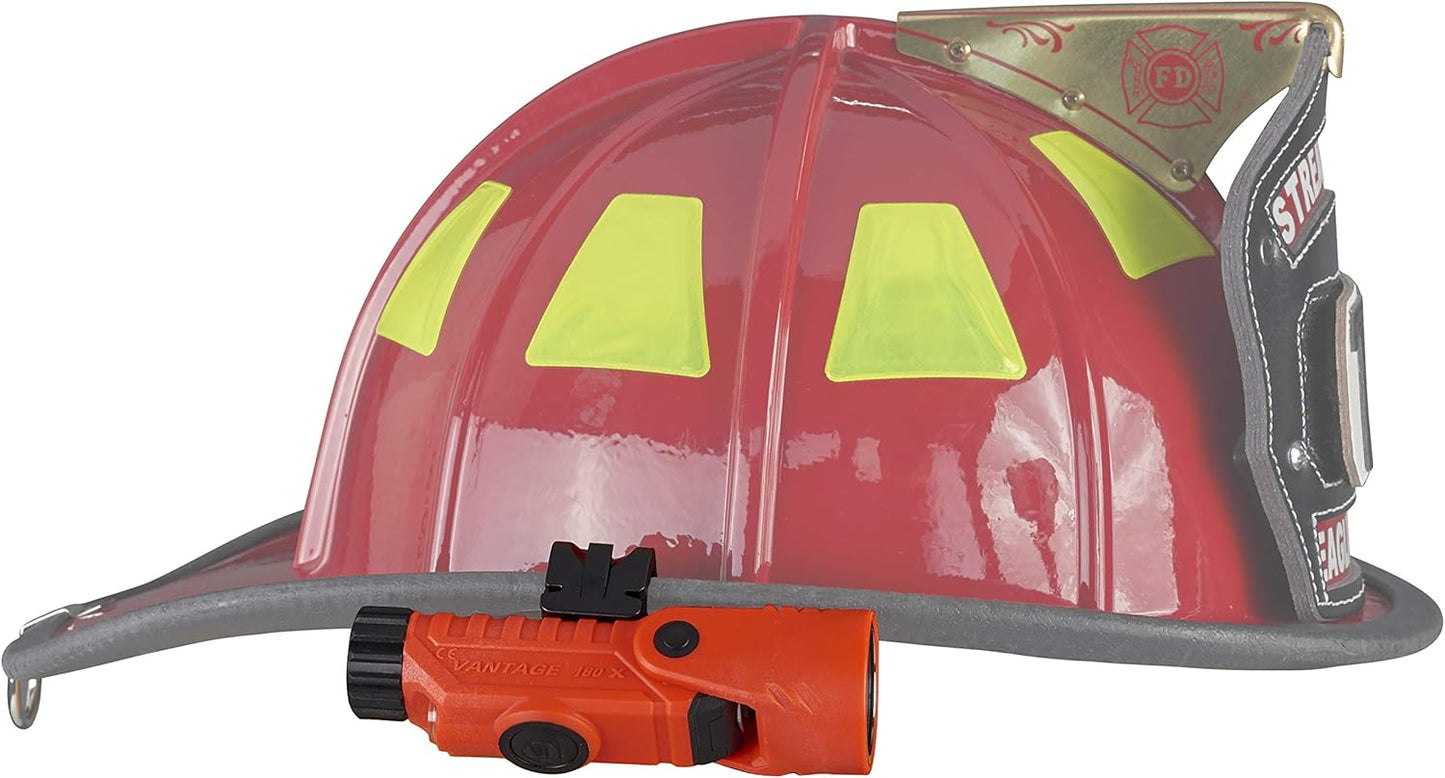 Streamlight 88913 Vantage 180 X USB Helmet Mounted and Right Angle Firefighter Flashlight with Helmet Bracket, Black