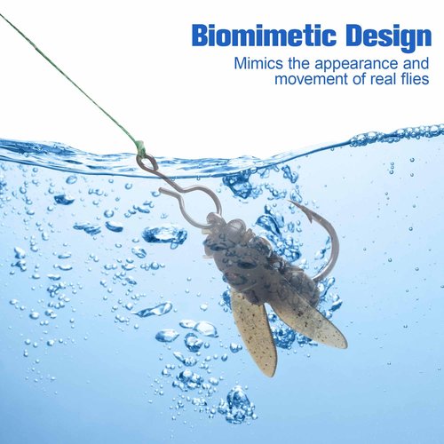 Bionic Fly Fishing Bait,18pcs/36pcs Trout Jig Swimbait Flying Hooks Soft Bait Fishing Lure Assortment Kit Attractant Fish Gear Artificial Panfish Lure Set 18PCS