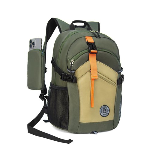 PS Le Periple Small Hiking Backpack, 20L Lightweight Travel Backpack with Phone Pocket, Hiking Daypack for Women Men,Olive green