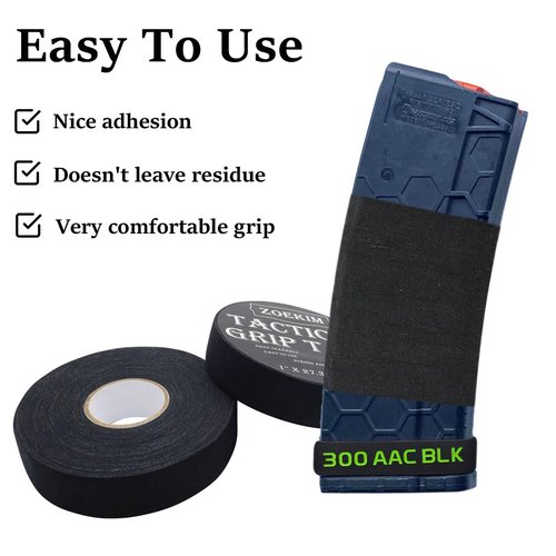 ZOEKIM Gun Grip Tape, Tactical Handle Tape, Water Resistant & Non-Reflective Handgun Grip Tape, Multipurpose Military Gun Wrap Tape for Rifle and Shot Guns - 1 Inch x 21.87 Yards