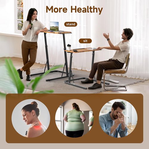 VTORY Adjustable Standing Desk for Walking Pad Treadmill, Desk for Cycling/Bike, Workstation Standing Table for Treadmills Walking Pads, Trainer Stand Table for Indoor,Attachment,Bar for Walking Pad