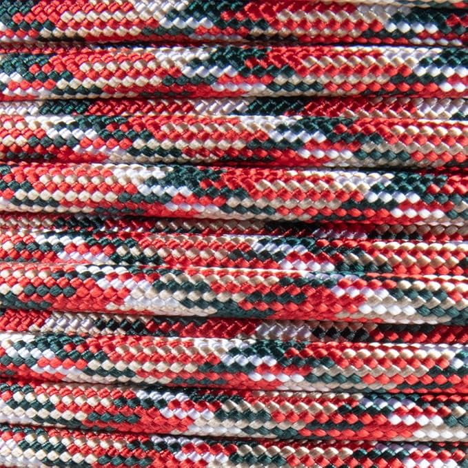 Paracord Planet Holiday Colors 550 Paracord – Great for DIY, Bracelets, and Lanyards – Ugly Sweater (25 Feet)