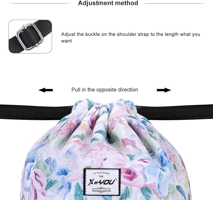 XEYOU Drawstring Sports Backpack Lightweight Gym Yoga Sackpack Shoulder Rucksack Casual Outdoor Daypack for Women and Men