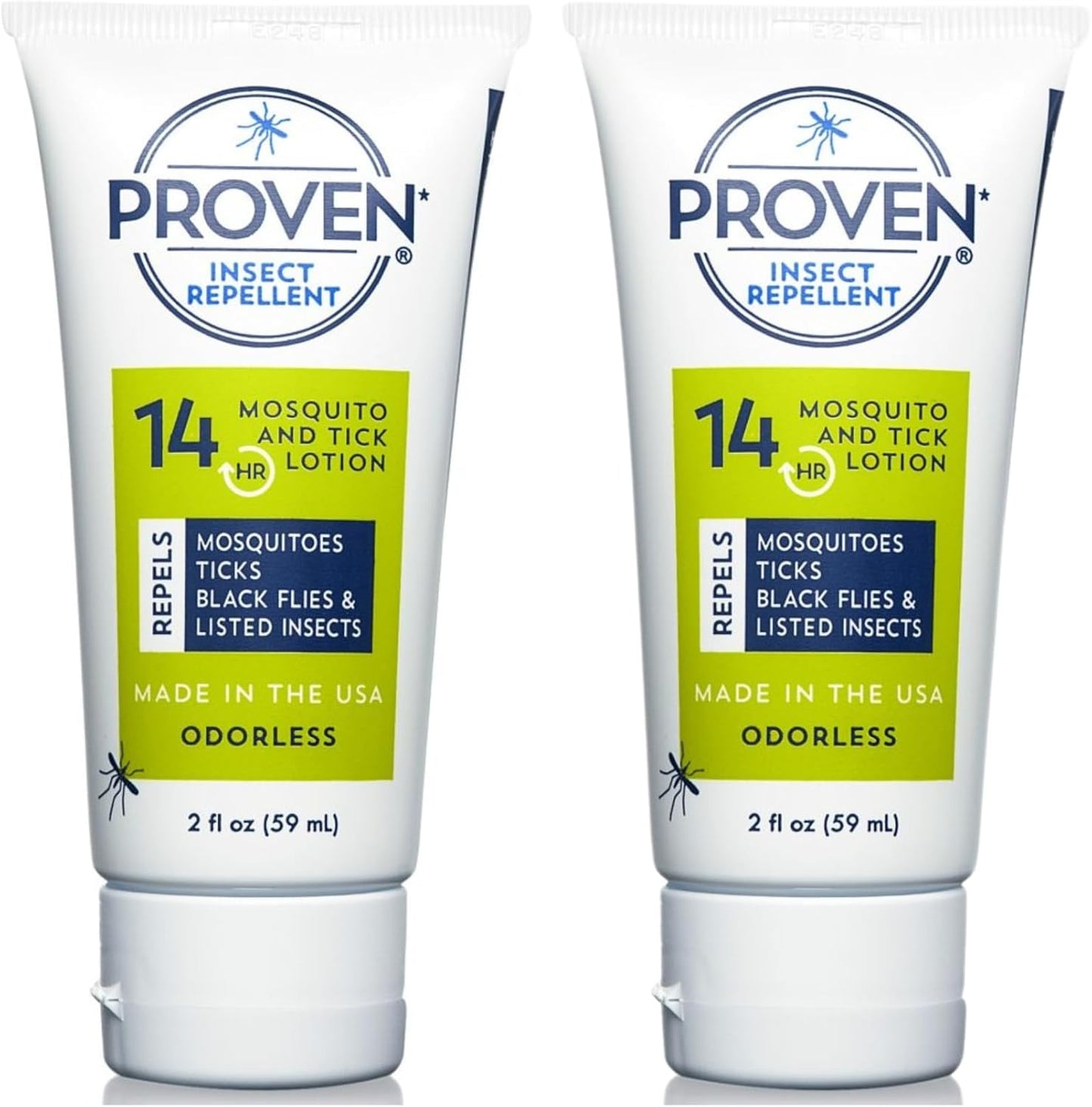 Proven Insect Repellent Lotion, Keep Mosquitoes, Ticks and Flies Off, DEET Alternative Repellent, Up to 14-Hour Protection, Great for Outdoor Camping and Hiking, 6 Ounce, Odorless Lotion