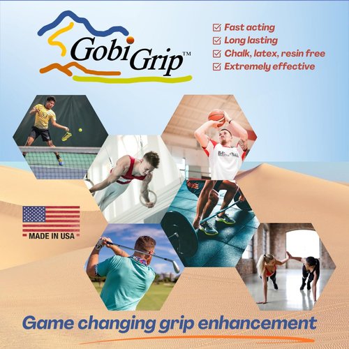 Polymer Grip Enhancer Bottle in Mylar Pouch, 30+ Uses, Keeps Hands Dry, Shields Against Blisters, Pickleball, Tennis, Golf, Gym, Weightlifting, Climbing, Dance, No Chalk, No Mess, Made in USA