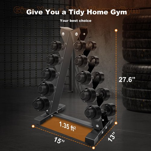 Dumbbell Rack Stand Only, Weight Rack for Dumbbells Compact A-Frame Home Gym Space Saver(Compact)