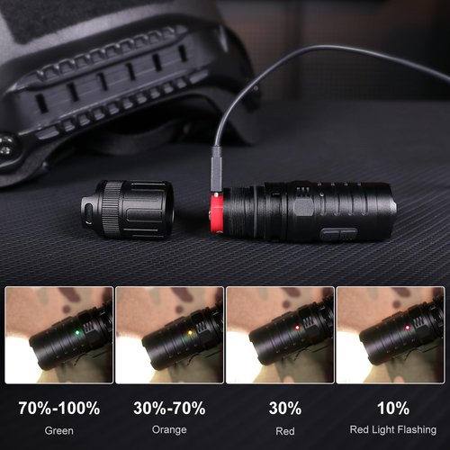 klarus XT1C Pro Helmet Tactical Flashlight, 1000 Lumens Bright Hard Hat Light, with Helmet Mount, One Click Fast Response, Military Accessories for Firefighter, Police and Guard