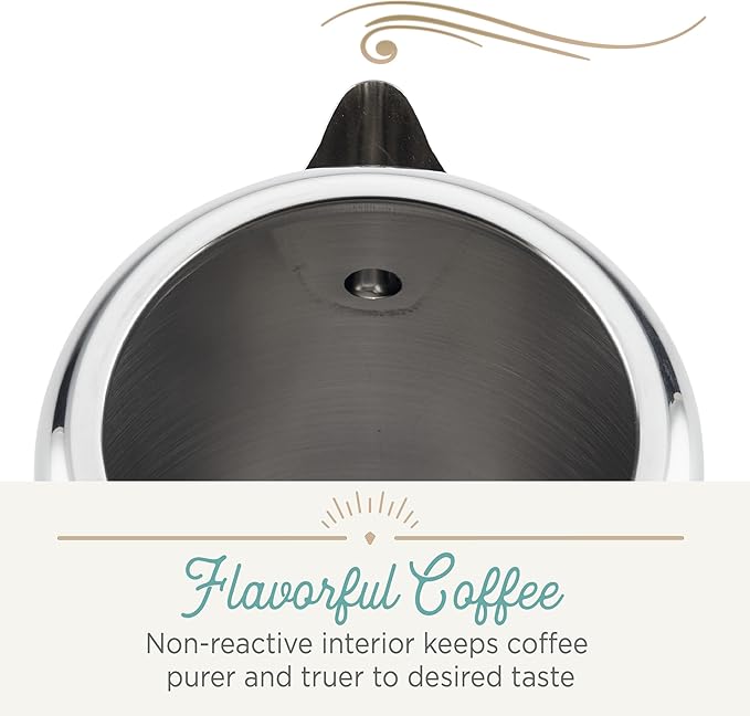 Farberware 50124 Classic Yosemite Stainless Steel Coffee Percolator - 8 Cup, Silver,Stovetop