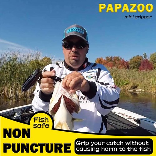 PAPAZOO 4.5'' Fish Lip Gripper, Digital Scale Hook Non-Puncture Replacement Clamp - Fish Grabber for Fishing Cull Tag Tournament Bass Fishing Culling System Accessories (Pack of 2)