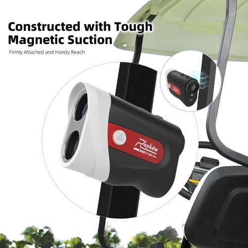 Roykaw Range Finder Golf Rangefinder with Slope, 1200 Yards Laser Range Finder, Rechargeable Range Finders for Golf/Hunting,7X Magnification,Flag Pole Lock Vibration, Self w/Magnet, Waterproof