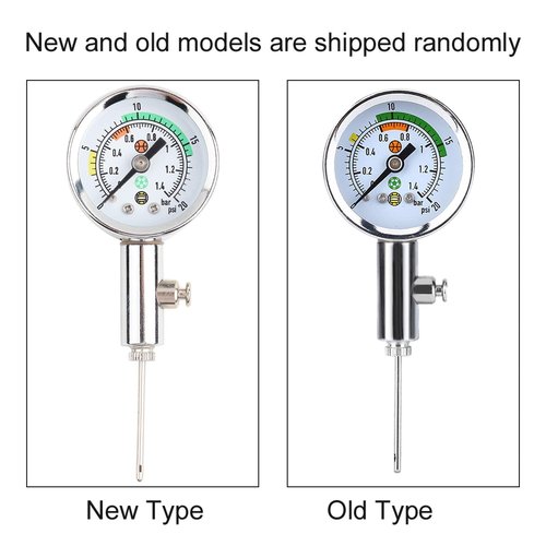 Chazcool Ball Pressure Gauge, Basketball Air Guage, Stainless Steel Accurate Air Pressure Gauge for Football Soccer Basketball Volleyball and Other Balls