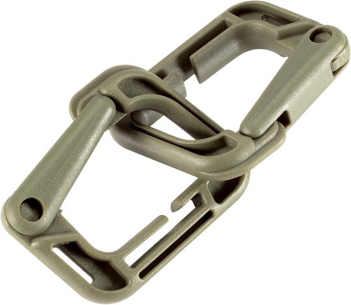 BOOSTEADY Multipurpose D-Ring Locking Hanging Hook Tactical Link Snap Keychain for Molle Webbing with Zippered Pouch