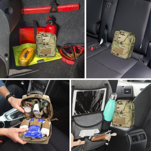 PETAC GEAR Large Size Tactical Rip Away Medical IFAK Pouch Tear Off First Aid EDC Pouches Molle & Belt Outdoor Emergency Survival Bag (MC-L)