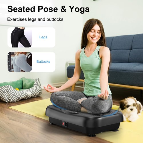 DERACY Vibration Plate Exercise Machine Whole Body Workout 3D XL Platform Shaker with Resistance Bands for Weight Loss, Body Shaping and Fat Burning