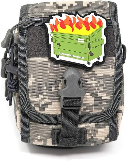 Dumpster Fire Hook and Loop Patch | PVC Rubber Tactical Patch | Funny Tactical Patch