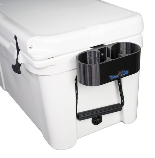 Tideline3D Cup Holder Compatible with YETI Coolers (Black, Fits YETI Tundra)
