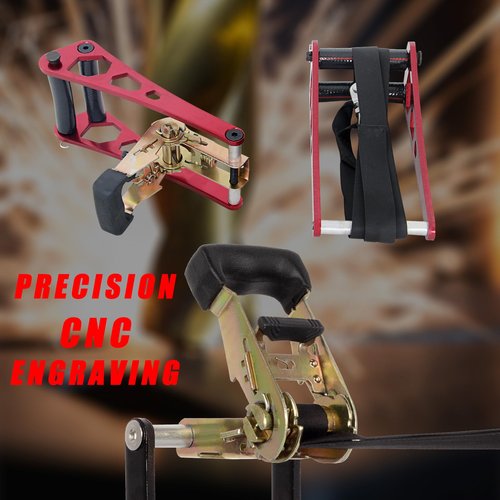 FENJANER Archer Compound Bow Press, Alumium Alloy Portable Hand Held Replace Bowstrings Tool, Press Ratchet Bow Limbs Open Accessories for Compound Bow & Crossbow (Red)