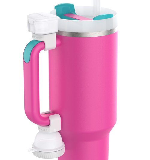 HydraClip [2 Pack] Funnel & Pill Case for Stanley Quencher, Stanley Cup Accessories 40 oz, Have your Health Ready on the go