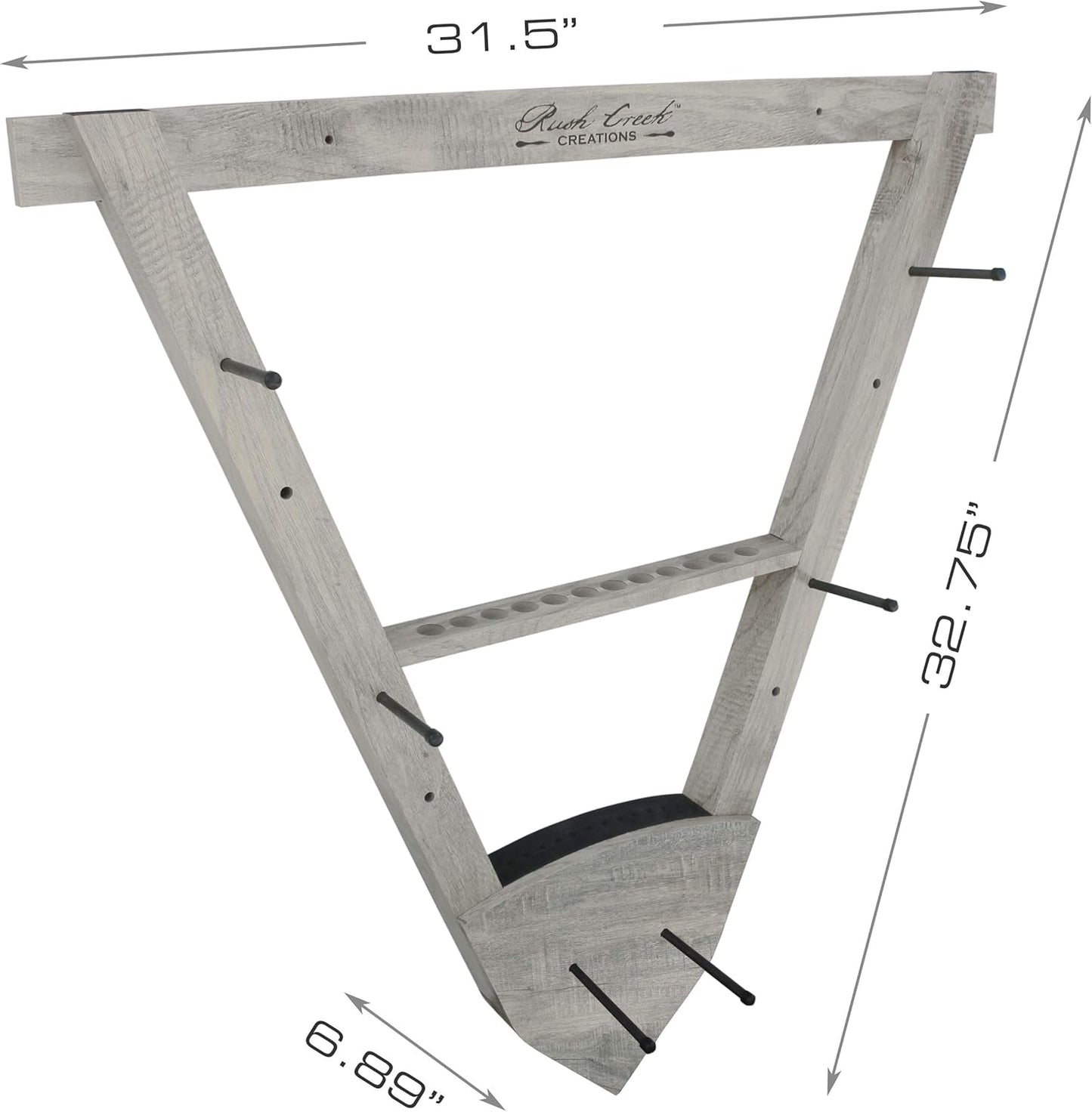 Rush Creek Creations Wall Mounted Bow and Arrow Display Rack for Hunting & Archery Accessories Real Tree 3-Bow Holder & 12-Arrow Storage Handcrafted Small Bows & Big Bow Hanger w/Arrow Holders