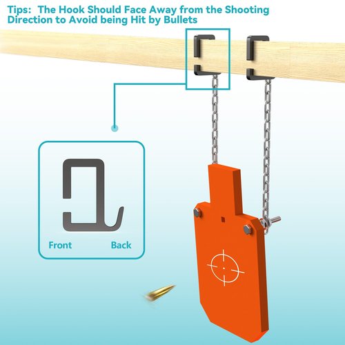 POOWEE 2x4 Target Hanger - Ar500 2x4 Target Stand Brackets, Plate Hangers,Ar500 Plate Shooting Bracket