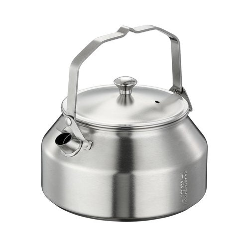 CAMPINGMOON 1L Campfire Kettle Seamless One-Piece Stainless Steel Wide Bottom Wide Spout Integrated Molding Camping Outdoor Water Boiler SW-1