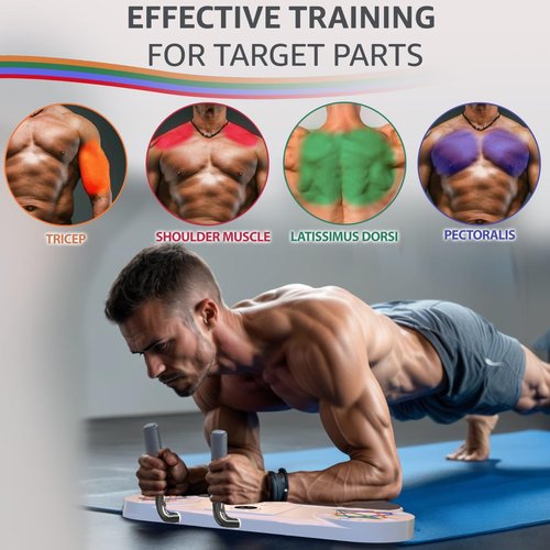 Versatile Push Up Board with Resistance Ropes, Complete Home Fitness Equipment for Core Strengthening, Professional Exercise System for Fat Burning, Perfect for Both Men & Women