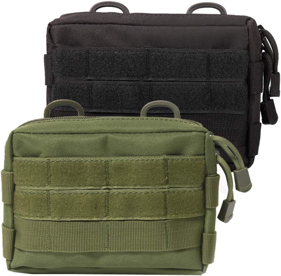 MOLLE Pouches - 2 Pack Tactical Compact Water-Resistant Utility Gadget Gear EDC Pouch