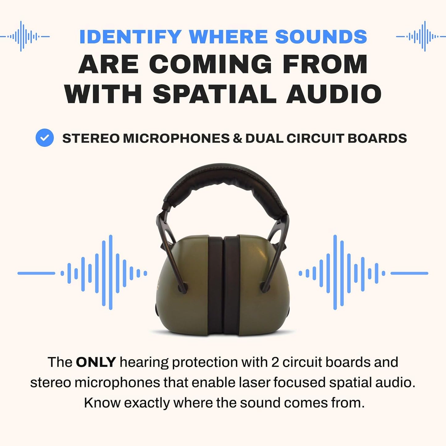 Pro Ears Gold II 30 Electronic Hearing Protection, Military Grade Tactical Ear Muffs, NRR 30 DB