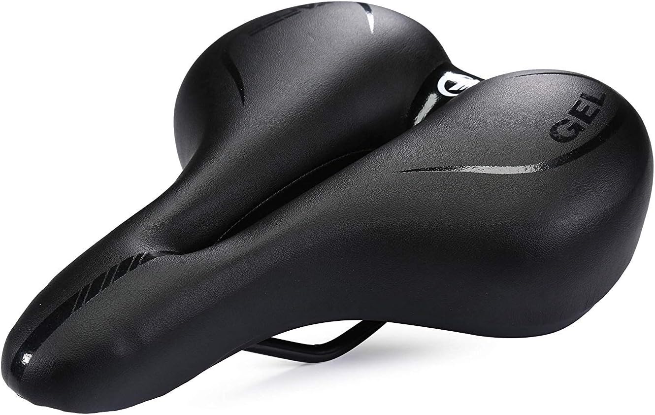 UNISTRENGH Big Bum Bike Saddle Seats Cruiser Suspension Shock Absorbing Ball Extra Wide Silica Gel Padded Cushion Bicycle Cycling