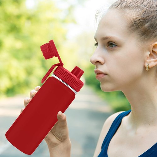XccMe Spout Lid for Hydro Flask Wide Mouth Sport Water Bottles,Replacement Lids for Most 12,14,16,18,20,22,32,40,64oz Wide Mouth Water Bottles with Handle Easy to Carry (Red)