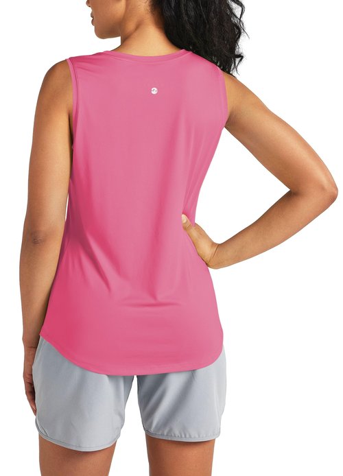 Willit Women's Workout Tank Tops Sleeveless Running Yoga Athletic Tops Loose Fit Quick Dry Active Shirts Gym Exercise Rose Red XS