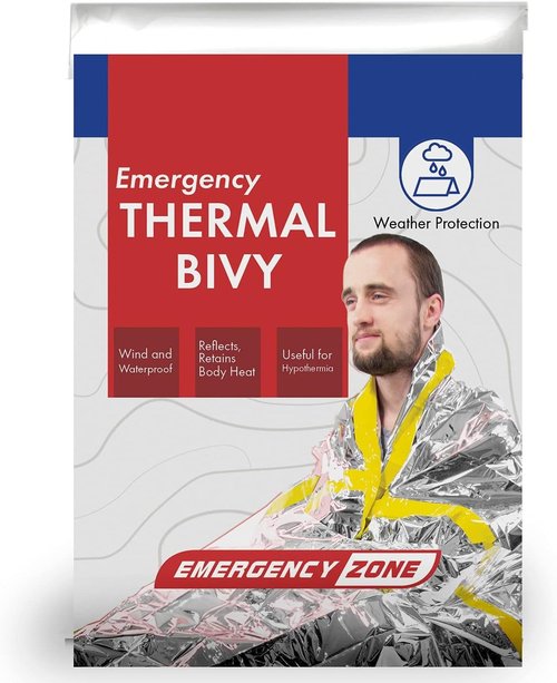 Emergency Zone Emergency Sleeping Bag, Survival Bag, 1, 5, 12, and 144 Packs Available