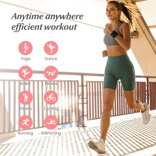 Ankle Weights Set of 2 (1lb Each), Adjustable Wrist & Ankle Weights for Women Men Kids, Strength Training Wearable Leg Arm Weight for Yoga, Dance, Ballet, Running, Swimming, Gym-Black