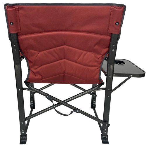 XL Directors Chair with Foldable Side Table, Heavy Duty Camp Chair supports 400 Lbs, Oversize Outdoor Folding Seat with High Back and Padded Armrests for Lawn, Beach, Tailgating, Sports