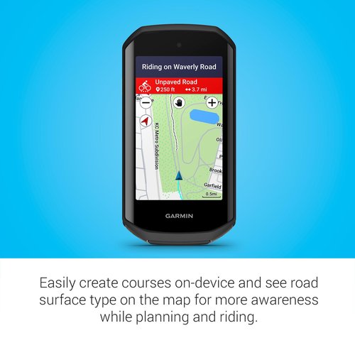Garmin Edge 1050®, Premium Cycling Computer, Vivid Color Touchscreen Display, Built-in Speaker, Advanced Training and Group Ride Features, Road Hazard Alerts