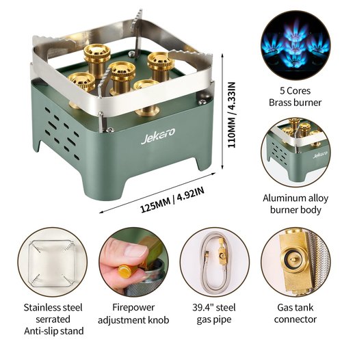 Camping Stove Portable Propane Camping Stove Small Outdoor Stove, 30,000 BTU Camp Stove,Windproof Single Butane Stove, with Carrying Case & ignitor,for Camping, Backpacking, Emergency