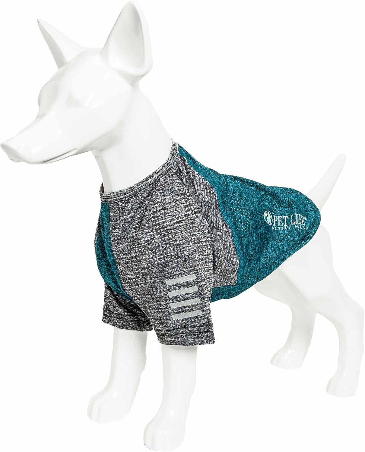Pet Life ® Active 'Hybreed' 4-Way Stretch Two-Toned Performance Dog T-Shirt X-Large