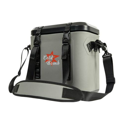 COLD BOMB Magnetic Portable Cooler Bag, Cold Retention Soft Coolers 18 Can Insulated Soft Sided Cooler with Waterproof Bag (Gray-Bag)