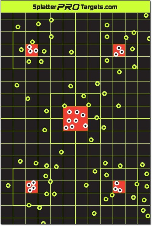 12x18 Splatter Targets. Shots Burst with a Bright Splatter Upon Impact. Instantly See Your Shots.