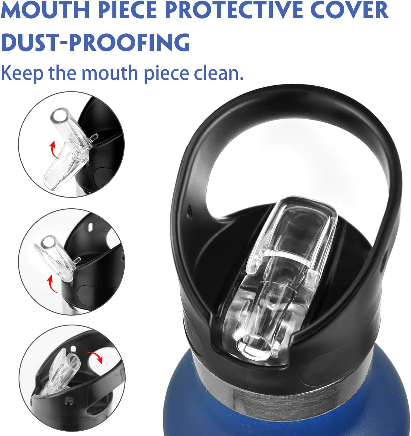 Straw Lid for Hydro Flask Standard Mouth - Multi-Compatible with Simple Modern Ascent Lid for 1.91" Mouth 18 oz, 21 oz, 24 oz Insulated Water Bottle Flip Top