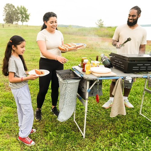CORE Hanging Organizer | Fits The 4 Foot Outdoor FlexRail Camp & Cook Table | Portable for Beach, Picnic, Backyards, BBQ, Tailgate, Patio, and Party