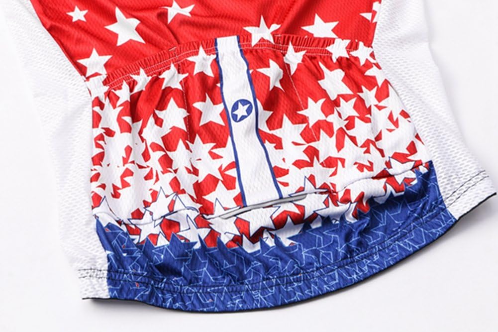 Weimostar Men's USA Cycling Jersey Short Sleeve Biking Shirts Breathable with Pockets